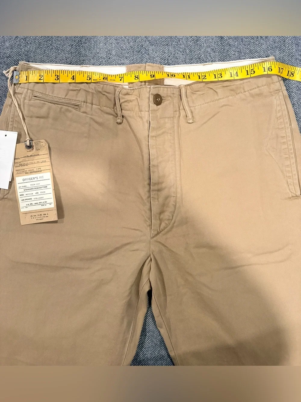RRL Officer Chino - Khaki | size: 34x32 - Picture 5 of 16